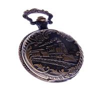 Reloj de Cuarzo de Bolsillo con Cadena, Números Arábigos, y Diseño Vintage de Ferrocarrill Total Hunter PW-41