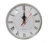 Reloj de cuarzo DIY 130MM Movimiento de diseño de números romanos para una fácil instalación (plata)