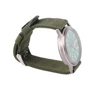Reloj de Cuarzo Luminoso para Hombre Reloj Informal Durable y Elegante con Correa de Nylon Tejida para Negocios Ocio Caja de Aleación Esfera de 40 Mm (Verde)