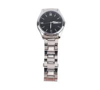 Reloj de Cuarzo para Hombre con Doble Calendario y Hora Precisa, Reloj con Correa de Acero Inoxidable para Uso Diario (Negro)