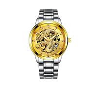 Reloj de cuarzo para hombre, de acero inoxidable, para hombre, L, talla única