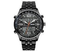 Reloj de cuarzo para hombre, resistente al agua, de acero inoxidable, clásico, analógico, digital, para