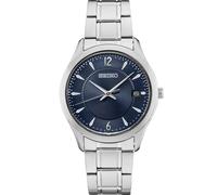 Reloj de cuarzo para hombre Seiko Essentials SUR419P1 esfera azul pulsera de ...