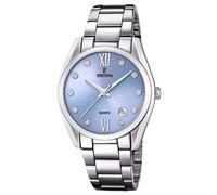 Festina Reloj mujer F16790/B – Acero 316L plateado, cuarzo, calendario, 5 ATM – Boyfriend Collection