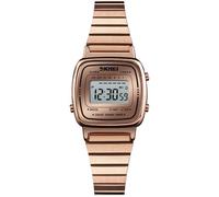 Reloj de cuarzo para mujer, ultrafino, hermoso, simple, pequeño, esfera pequeña, pulsera de malla de acero, Acero y oro rosa