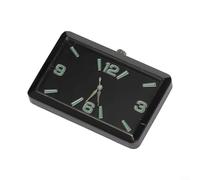 Reloj de cuarzo para salpicadero de coche con esfera rectangular de cristal y movimiento electrónico, incluye adhesivo y abrazadera Tuyere (H-luminoso)