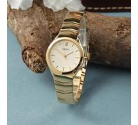 Reloj de cuarzo Seiko para mujer SUR552P1 tono dorado de acero inoxidable