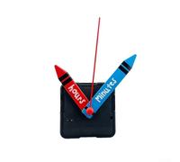 Reloj de cuarzo silencioso con gancho para reparación y reemplazo de reloj de pared, longitud del eje de 18 mm y longitud de rosca de 11 mm, compatible con relojes de 5 a 8 mm de grosor (E)