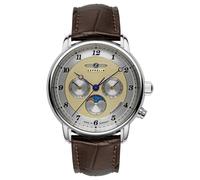 Zeppelin Friedrichshafen 8536-5 - Reloj de pulsera para hombre con fase lunar y correa de piel