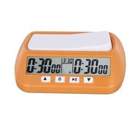 Reloj de cuenta regresiva compacto con temporizador de ajedrez digital para jugar en torneos con retraso adicional, negro y amarillo, 14 cm (amarillo)
