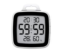 Reloj de cuenta regresiva de tiempo de baño con sensor de temperatura e indicadores de humedad para cocinar, estudiar, ejecución eficiente de tareas, temporizador de baño para niños mayores