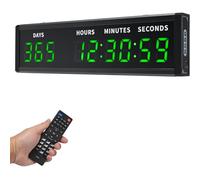 Reloj de cuenta regresiva LED grande con control remoto, temporizador digital de cuenta regresiva para eventos, pantalla de 999 días para Navidad, jubilación, cumpleaños y más