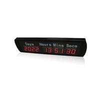 Reloj de cuenta regresiva, pantalla LED, cuenta arriba/abajo, 9999 días con horas, minutos y segundos, ideal para eventos y recordatorios, fácil de leer