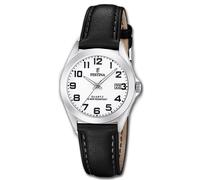 Reloj De Dama Festina F20447/1 Analógico De Cuero Clásico Negro UF20447/1