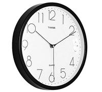 Reloj de decoración de pared de pared montada en la casa/Reloj en la pared Silent No Ticking Quartz de calidad, que no es de batería que funciona con operaciones redondas fáciles de leer Classroom