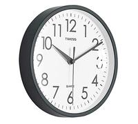 Reloj de decoración de pared de pared montada en la casa/Reloj en la pared Silent No Ticking Quartz de calidad, que no es de batería que funciona con operaciones redondas fáciles de leer Classroom