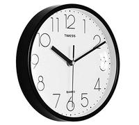 Reloj de decoración de pared de pared montada en la casa/Reloj en la pared Silent No Ticking Quartz de calidad, que no es de batería que funciona con operaciones redondas fáciles de leer Classroom