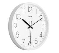 Reloj de decoración de pared de pared montada en la casa/Reloj en la pared Silent No Ticking Quartz de calidad, que no es de batería que funciona con operaciones redondas fáciles de leer Classroom