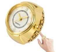 Reloj de dedo genérico, anillo de reloj de dedo - reloj de anillo de moda - pequeños relojes creativos para hombres y mujeres, accesorio de moda para fiestas, fechas, vacaciones, dorado, Grand cadre