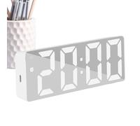 Reloj De Despertador LED - Reloj Digital De Escritorio | Reloje De Alarma Digital, Relojes De Reloj De Reloj De Escritorio De Pantalla Grande, Relojes De Alarma Modernos Silenciosos Con Fecha Y Temper