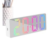 Reloj De Despertador LED - Reloj Digital De Escritorio | Reloje De Alarma Digital, Relojes De Reloj De Reloj De Escritorio De Pantalla Grande, Relojes De Alarma Modernos Silenciosos Con Fecha Y Temper