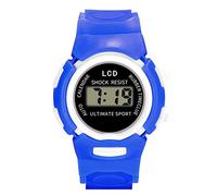 Reloj de dinosaurio para niños y niñas, reloj electrónico de muñeca para niños, azul, talla única