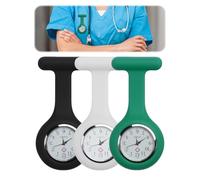 Reloj de enfermera, broche de reloj de enfermera, reloj de silicona con broche, diseño de control de infecciones, reloj de bolsillo con pin para enfermeras de la industria de atención médica,