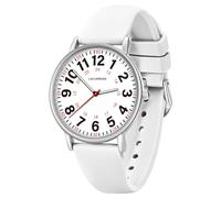 Reloj de enfermera para enfermeras, médicos, estudiantes, mujeres y hombres, relojes analógicos impermeables con esfera luminosa y movimiento de cuarzo japonés, reloj militar fácil de leer con segunda