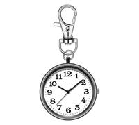 Reloj de enfermera silencioso - Reloj de estudiante, reloj de examen de posgrado | Mochila con reloj de bolsillo redondo con clip, elegante hebilla de llave y colgante de bolsa de reloj