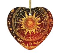 Reloj de engranaje de bronce con estampado del siglo en forma de corazón, adorno de Navidad para el hogar, árbol de Navidad, decoración de vacaciones