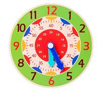 Reloj de enseñanza de madera, juguete educativo para la hora del tiempo, cognición, juguete educativo, ayuda de enseñanza para preescolares, relojes de graduación junior, profesores, decirle al reloj