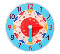 Reloj de enseñanza de madera, juguete educativo para la hora del tiempo, cognición, juguete educativo, ayuda de enseñanza para preescolares, relojes de graduación junior, profesores, decirle al reloj