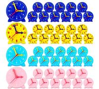 Reloj de enseñanza para niños a decir la hora y reloj de enseñanza que dice el reloj de hora mini reloj con engranajes para niños, maestros básicos de desarrollo de matemáticas y suministros de aula,