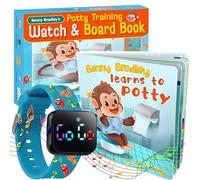 Reloj de entrenamiento para ir al baño y libro de mesa para niños, un dispositivo de recordatorio de orinal resistente al agua para niños y niñas, entrena a tu bebé con divertidos recordatorios