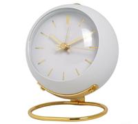 Reloj de escritorio fácil de usar para una organización mejorada, funcionamiento silencioso y diseño de manecillas luminosas (blanco)