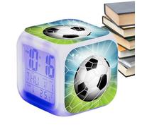 Reloj de escritorio - LED Alarm Clock | Reloj de radio | Bedside Alarm Clock, Home Decoration, Digital Alarm Clock With LED Lights For Kids, Soccer Bedside Alarm Clock Decor - Digital Clock With LED