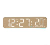 Reloj de escritorio LED multifuncional que muestra la fecha, semana y temperatura, función de cuenta regresiva de alarma, ajuste de silencio y control de brillo de tres pasos para mesita de noche (C)