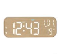 Reloj de escritorio LED multifuncional que muestra la fecha, semana y temperatura, función de cuenta regresiva de alarma, ajuste de silencio y control de brillo de tres pasos para mesita de noche (A)