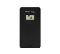 Reloj de estación meteorológica Digital, medidor de temperatura y humedad for interiores y exteriores, pronóstico del tiempo, reloj de mesa electrónico inalámbrico Pantalla grande(Black Sensor)