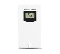 Reloj de estación meteorológica Digital, medidor de temperatura y humedad for interiores y exteriores, pronóstico del tiempo, reloj de mesa electrónico inalámbrico Pantalla grande(White Sensor)