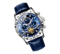 Reloj de Fase Lunar - Diseño Exterior Brillante y Resistente al Agua, Elegante Reloj de Pulsera para Deporte, Reloj de Senderismo de montañismo Duradero, con Luminosa con Pantalla de Luna, Azul