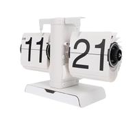 Reloj de Flip Mecánico Vintage con Cajón para Escritorio, Reloj Retro de Estilo Vintage con Cajón, de Flip con para Decoración de Mesa, Ideal para Oficinas, Hogares