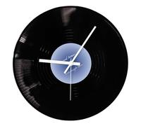 Reloj de forma de disco de vinilo de 12 pulgadas con cara negra y centro de color opcional para decoración de escritorio y decoración del hogar