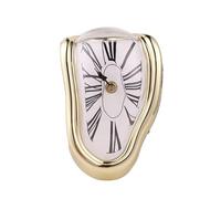 Reloj de fusión, reloj retorcido vintage creativo, esfera de números romanos, reloj Salvador Dali, reloj divertido con personalidad, for decoración en casa, oficina, estante, escritorio ( Color : Gold