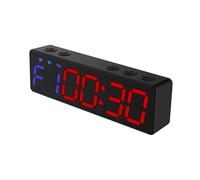 Reloj de Gimnasio Mini cronómetro recargable for gimnasio, reloj portátil de cuenta atrás/arriba con parte trasera magnética for en casa, entrenamiento físico(Black red)