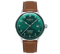 Reloj De Hombre Automático Zeppelin Hindenburg LZ129 Braun/Verde 8056-4
