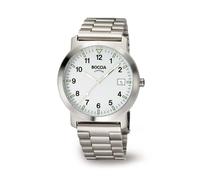 Reloj De Hombre Boccia Titanium 3630-01 Con Números Árabes Esfera Blanca Ø37mm