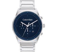 Calvin Klein Reloj Analógico de Cuarzo Multifunción para Hombre Colección CK Impressive con Correa de Acero Inoxidable Plateada - 25200293
