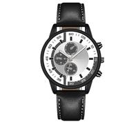 Reloj de hombre con correa de acero inoxidable cronógrafo esfera grande hip hop negocios personality reloj de cuarzo, gris, Correa