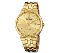 Reloj De Hombre Festina Elegante F20513/3 De Acero Clásico Dorado UF20513/3